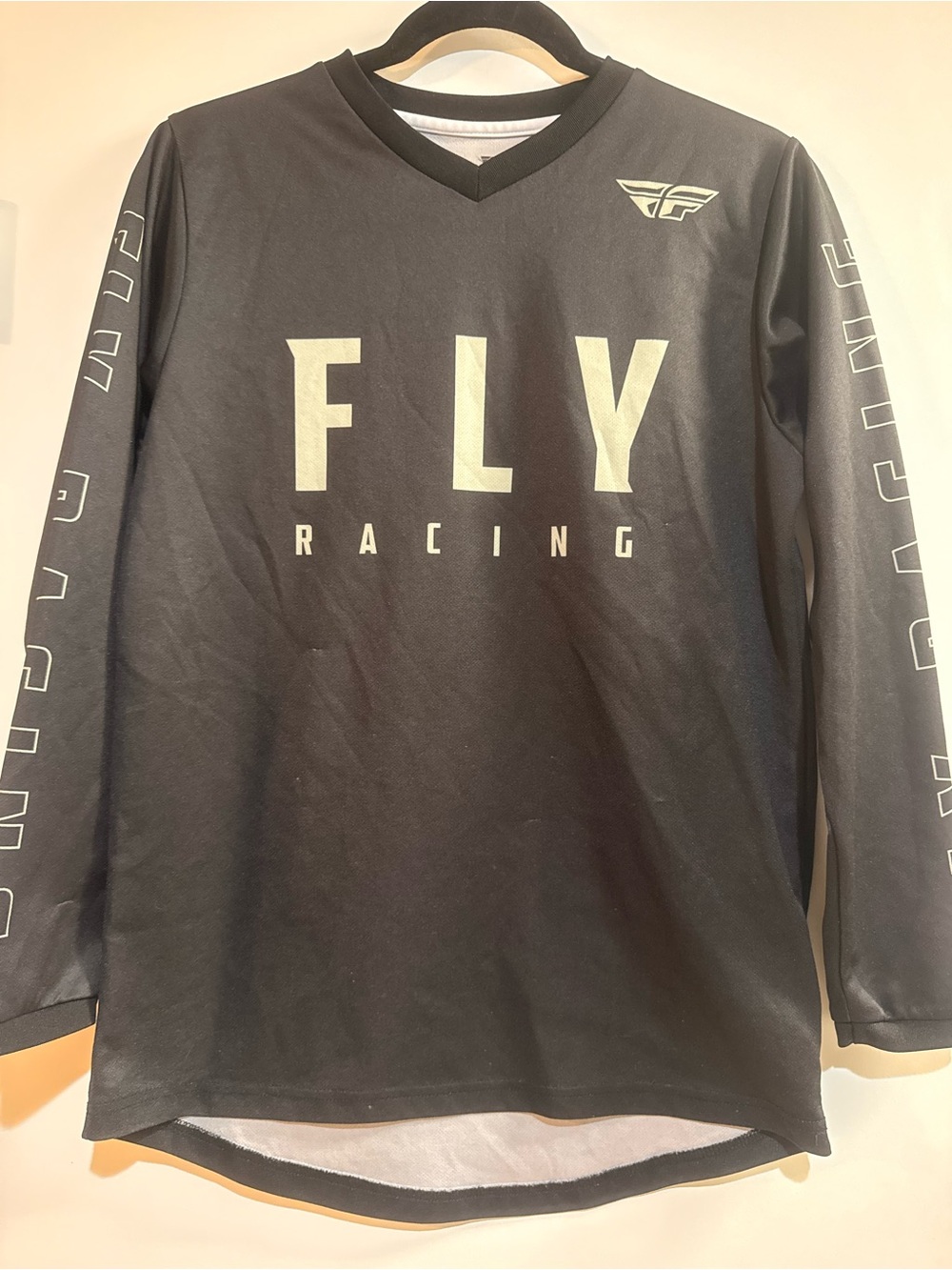Youth Long Sleeve Black Racing Jersey